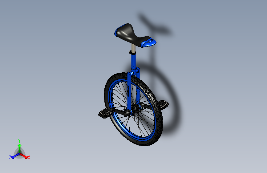 独轮自行车模型