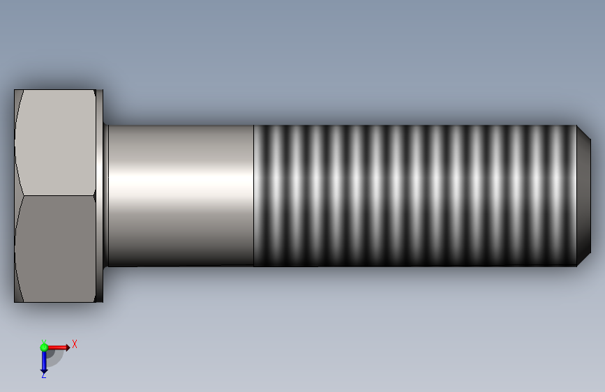 GB/T5780六角头螺栓C级M16×55 俯视图