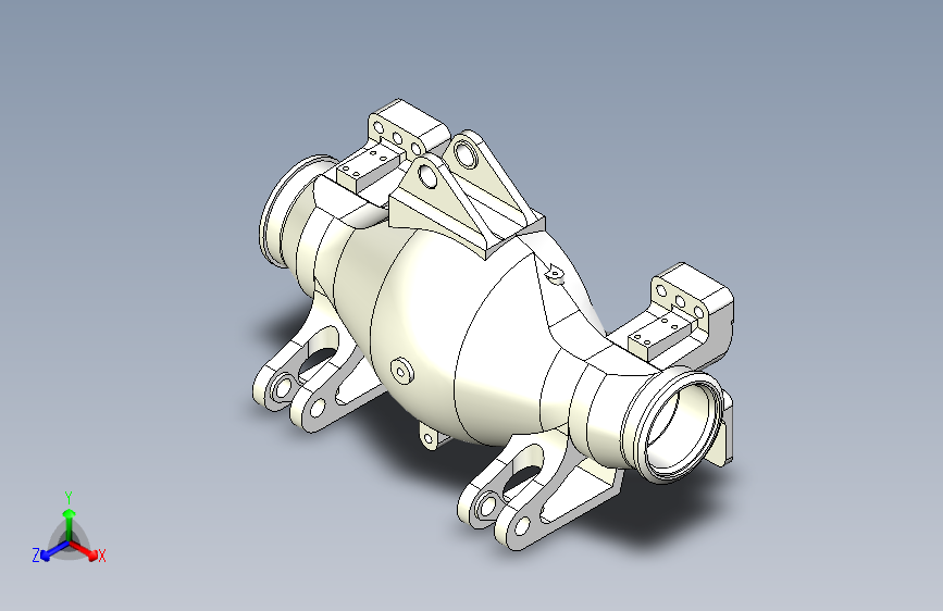 后车桥桥壳三维模型