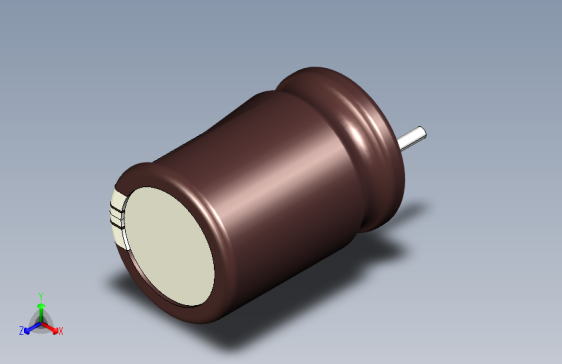 铝电解电容器直径8毫米，高11.5毫米，间距3.5毫米，引线直径0.6毫米