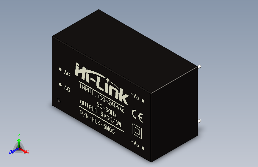 用于印刷电路板的5W紧凑型电源模块HLK-5M05