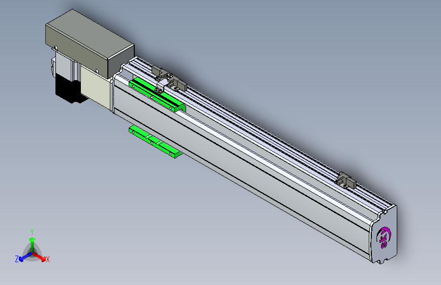 同步带滑台-半封闭B10H-L45-S400-R-P40-D3