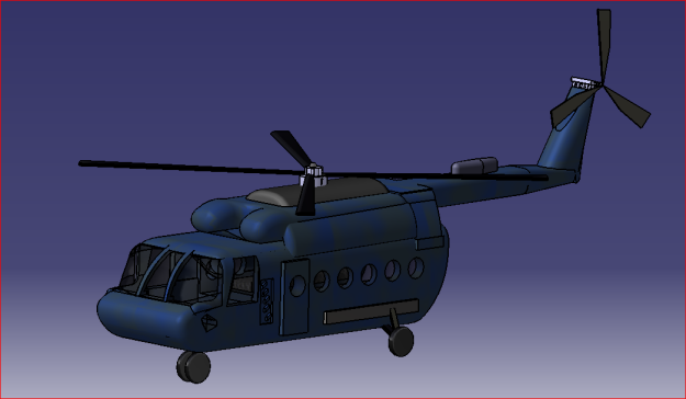 简版米-6重型运输直升机