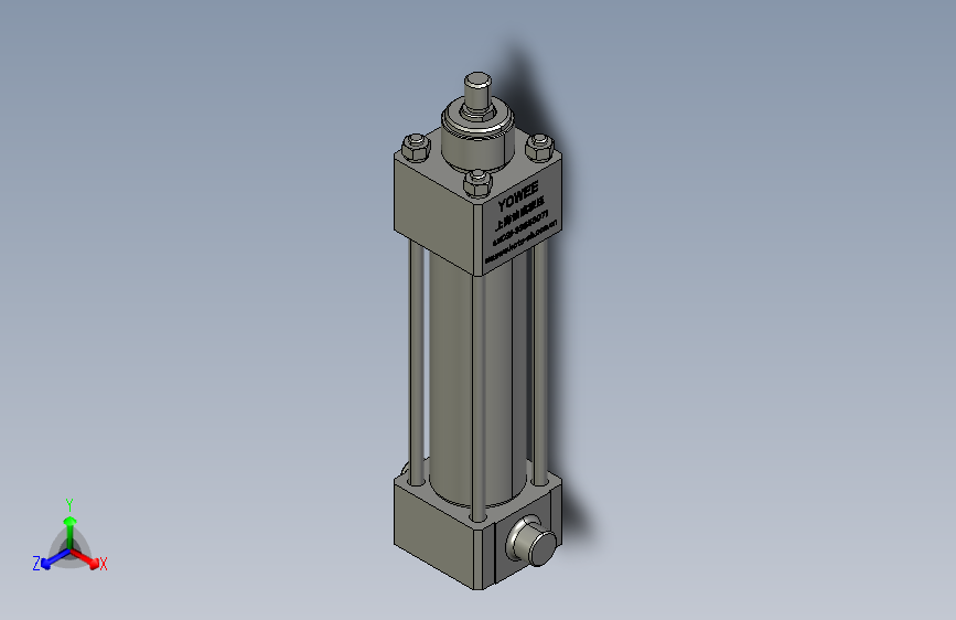 单杆液压缸CAD模型