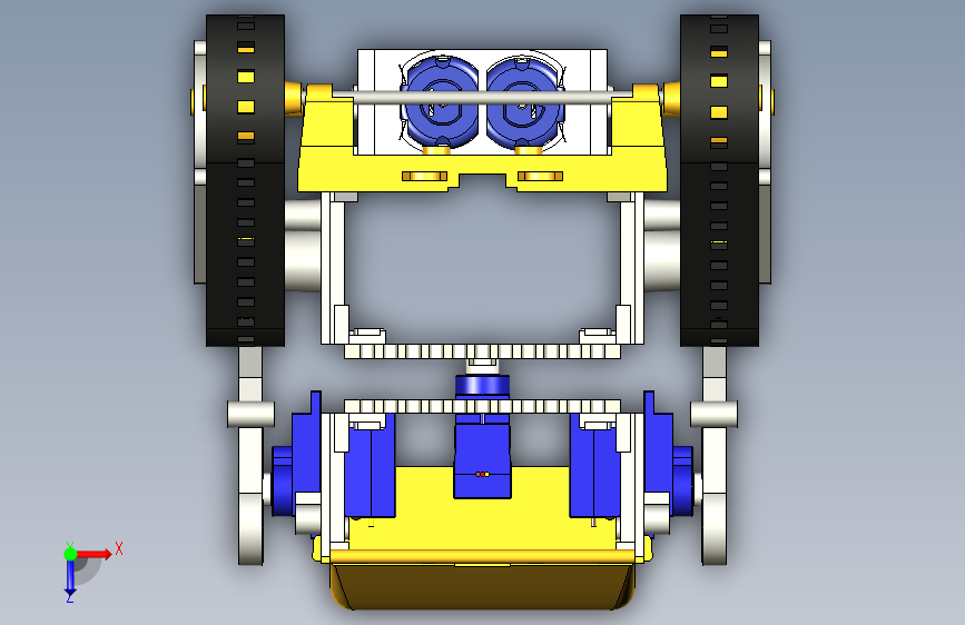 tamiya cam program三角履带机器人 俯视图