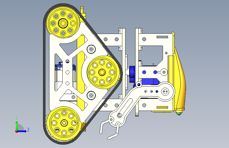 tamiya cam program三角履带机器人 左侧视图