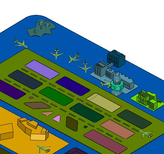 飞机模拟停机航模航空机场