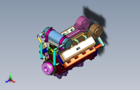 战车8缸康明斯VT903引擎