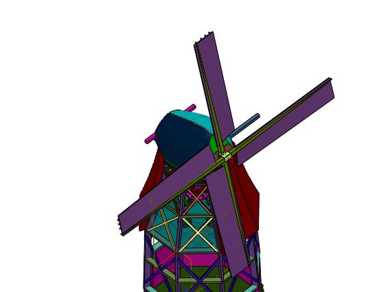 中世纪机械传动荷兰风车