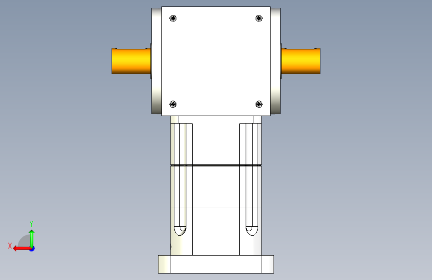 换向器PW170双轴 PGH142-L2 35-114.3-200-M12.stp 背面视图