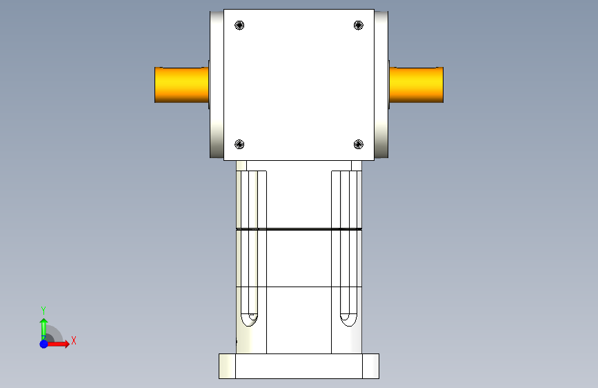 换向器PW170双轴 PGH142-L2 35-114.3-200-M12.stp 正面视图