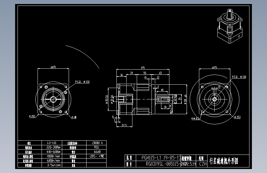 斜齿PGH115-L1 19-85-132-M8.DXF