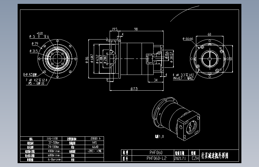 斜齿PHF060-L2 8-38.1-66.67-M4.DXF