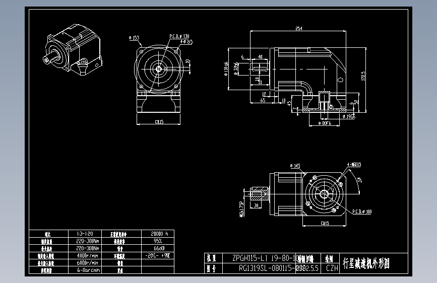 斜齿ZPGH115-L1 19-80-100-M6.DXF