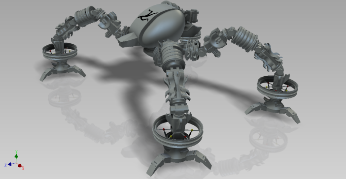 章鱼月球车3D数模图纸
