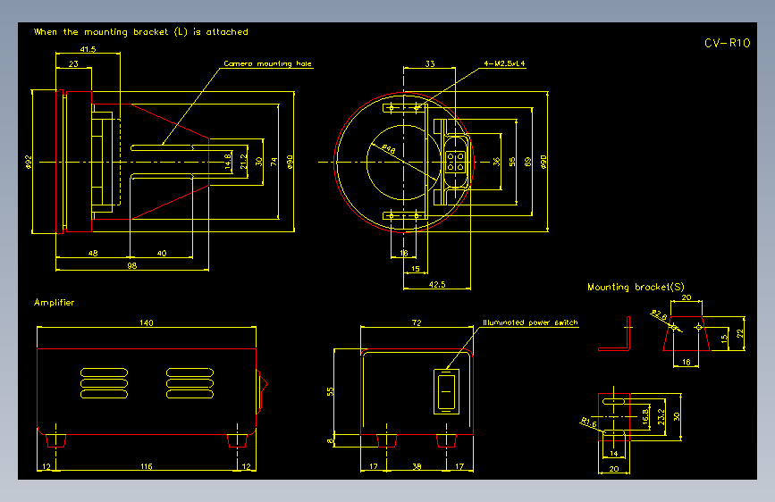 基恩士cv_110_cad_kc图纸模型