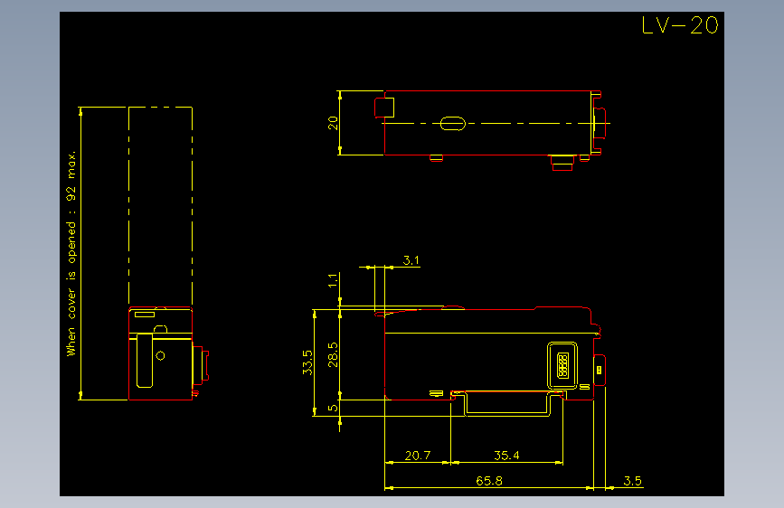 基恩士lv_h35_cad_kc图纸模型