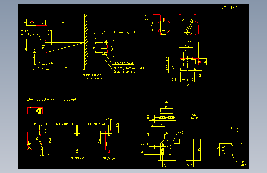 基恩士lv_h47_cad_kc图纸模型