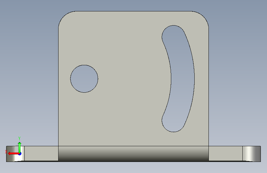 基恩士BL-500bracket_kc图纸模型 背面视图