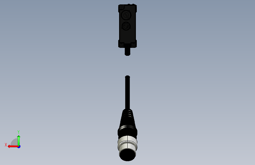 基恩士PZ-G41EN_G41EP_kc图纸模型 背面视图