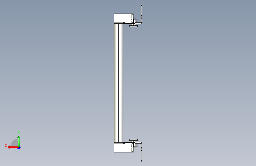 基恩士SL-JB23_side-mount_kc图纸模型 背面视图