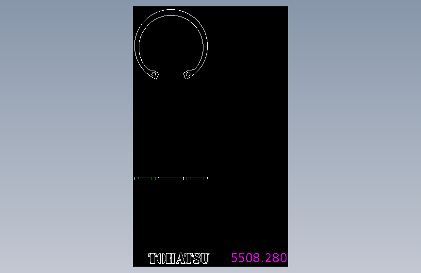 C型扣環(孔用)5508-2D多系列多零件图纸模型