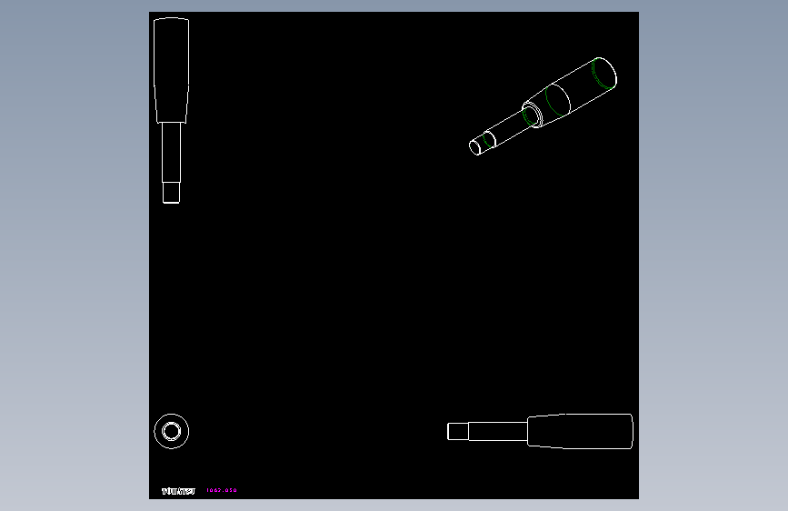 把手1062-2D多系列多零件图纸模型