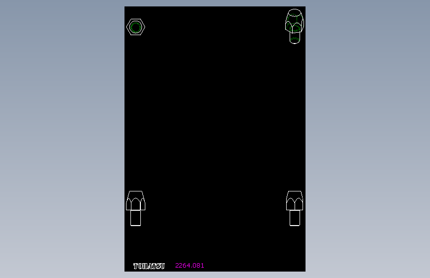 定位配件2264-2D多系列多零件图纸模型