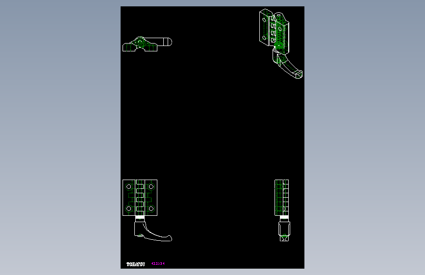 工程塑膠鉸鏈CFA-ERS-2D多系列多零件图纸模型