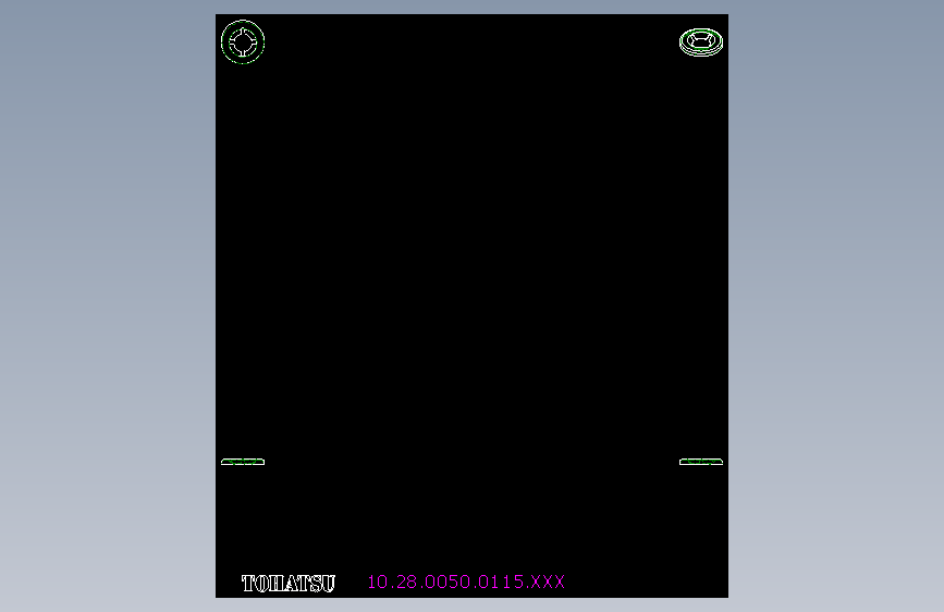 華司10.(A)-2D多系列多零件图纸模型 主视图