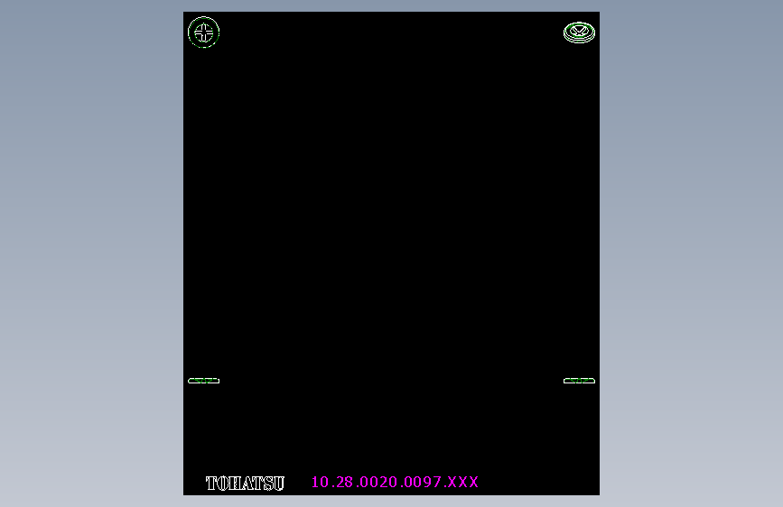 華司10.(A)-2D多系列多零件图纸模型 主视图