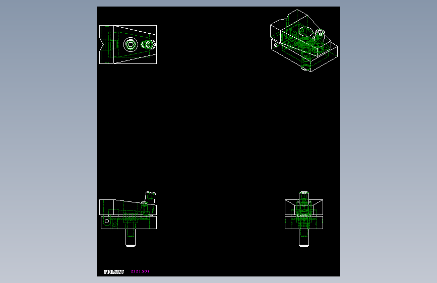 夾具2321(B)-2D多系列多零件图纸模型