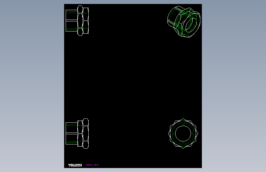 免鍵軸襯2505(A)-2D多系列多零件图纸模型