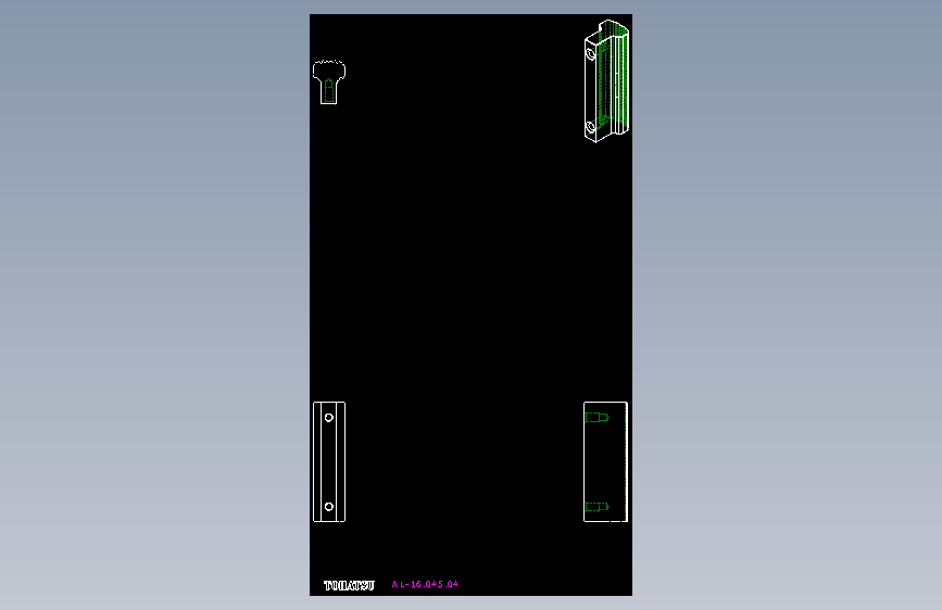 取手(鋁合金)(B)AL-2D多系列多零件图纸模型