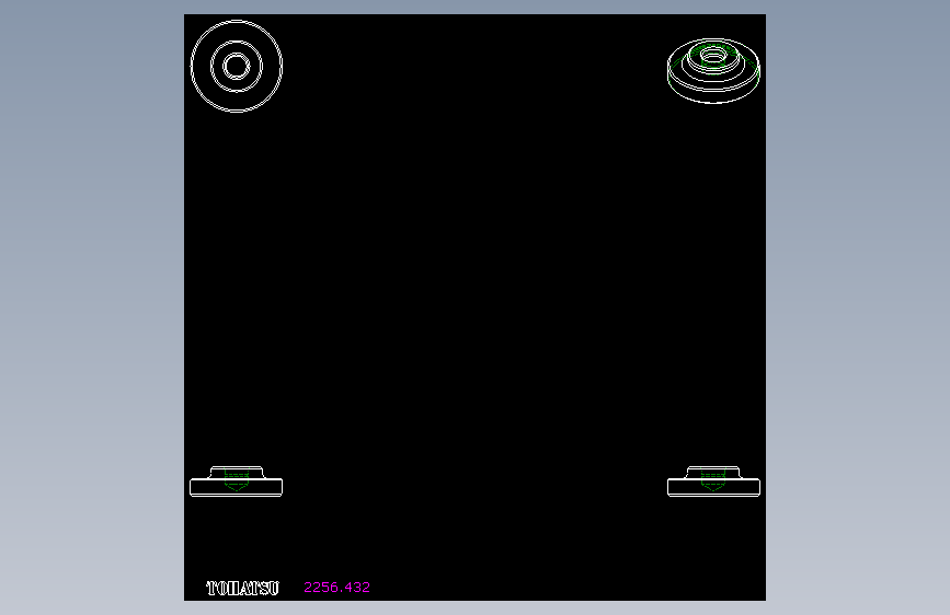水平調整腳座(迷你型)2256(B)-2D多系列多零件图纸模型