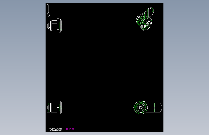 鎖CQ-2D多系列多零件图纸模型