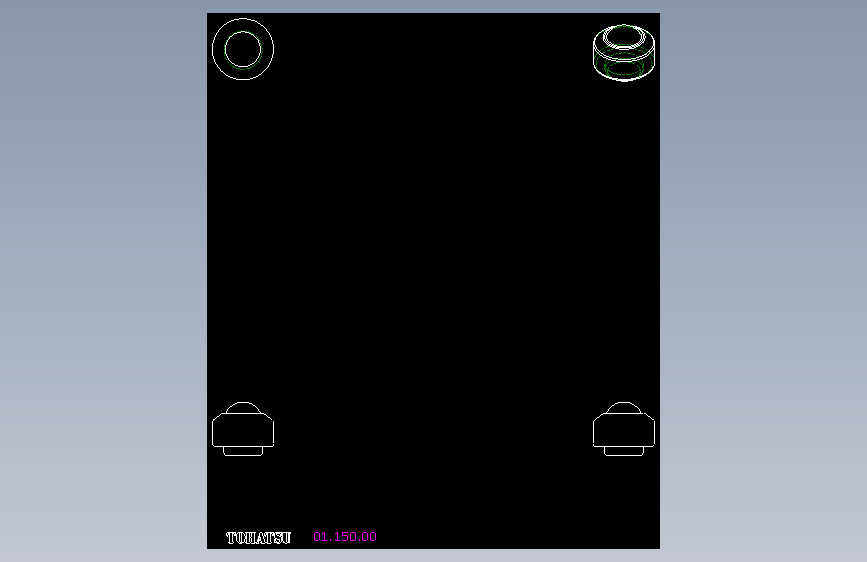 萬向滾珠01-2D多系列多零件图纸模型