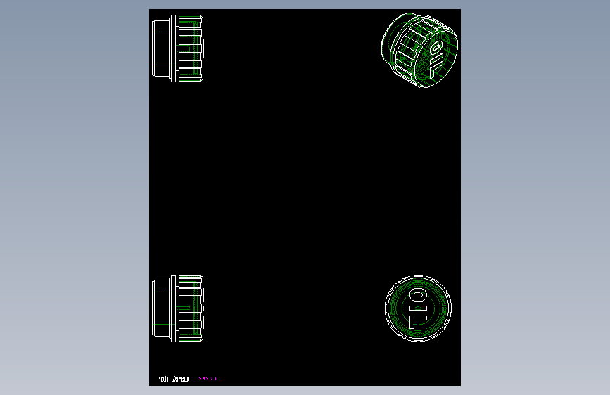 油箱蓋(A)SFP,SFP+a-2D多系列多零件图纸模型