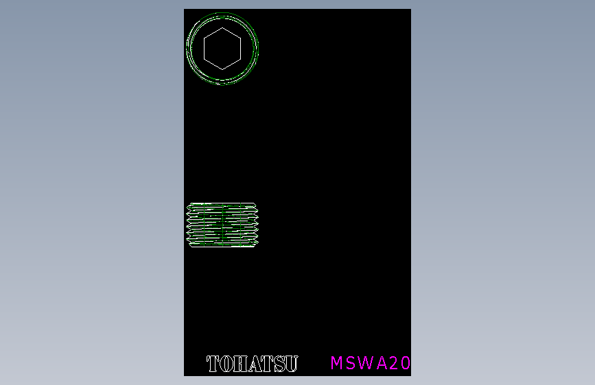 止付螺絲(貫通穴)MSWA,MSWAS-2D多系列多零件图纸模型