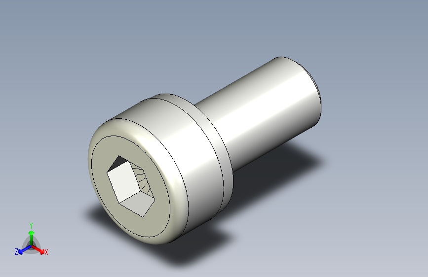 不銹鋼有頭內六角螺絲SCBB-3D多系列多零件图纸模型