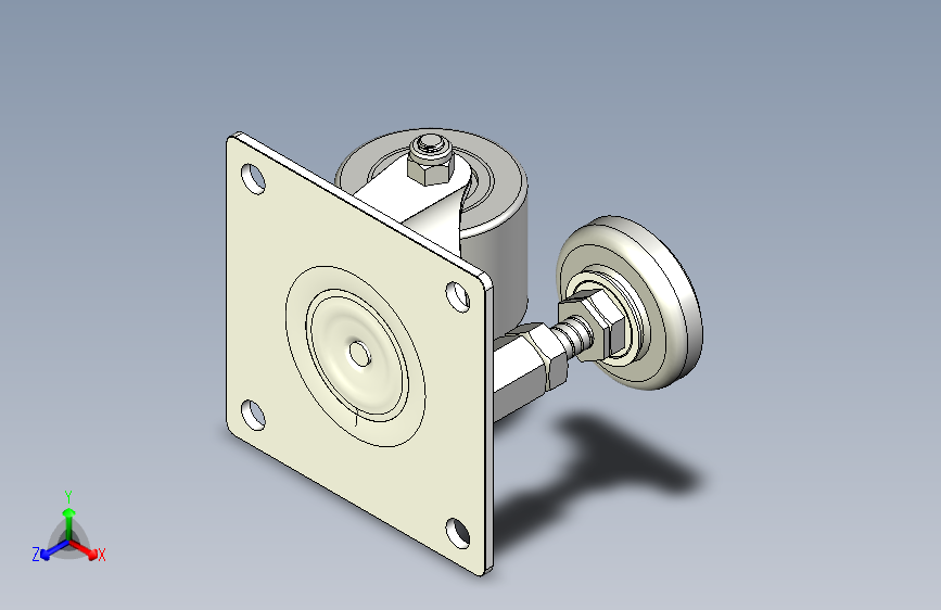 調整腳輪(2000N)(3000N)5542-3D多系列多零件图纸模型