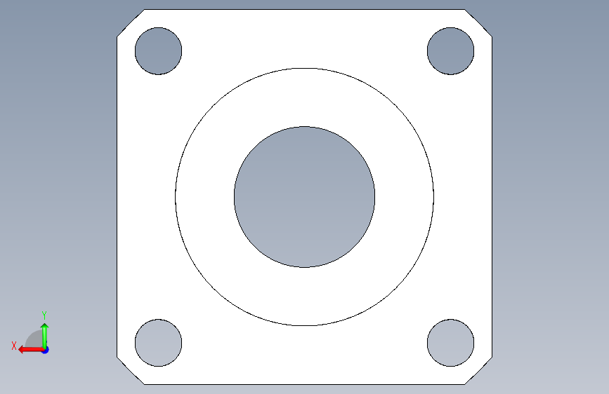 軸承座(標準型)BSSN-3D多系列多零件图纸模型 背面视图