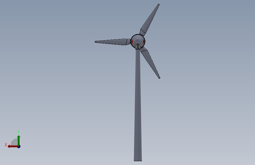 风力涡轮机设计图SW三维
