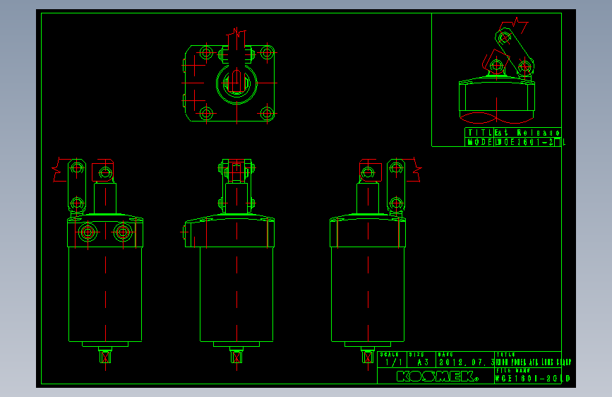 KOSMEKWCE1601-2GLD多系列多零件图纸模型多系列多零件图纸模型