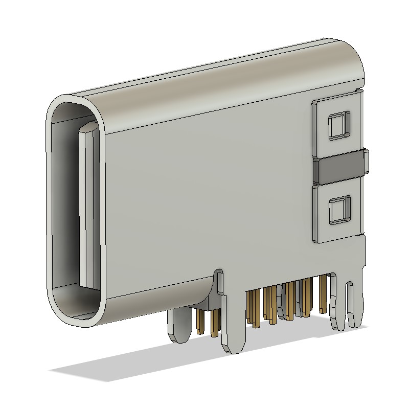 HROparts Elec TYPE-C-31-M-19垂直USB-C插孔