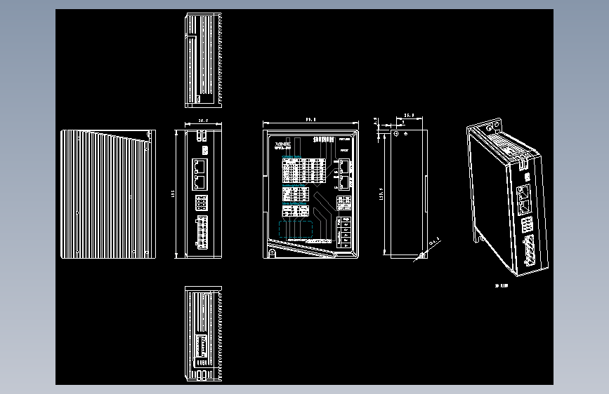 步进驱动DP3CL-808-外观尺寸图-20211220