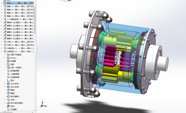 限滑差速器结构设计含SW三维+CAD图纸