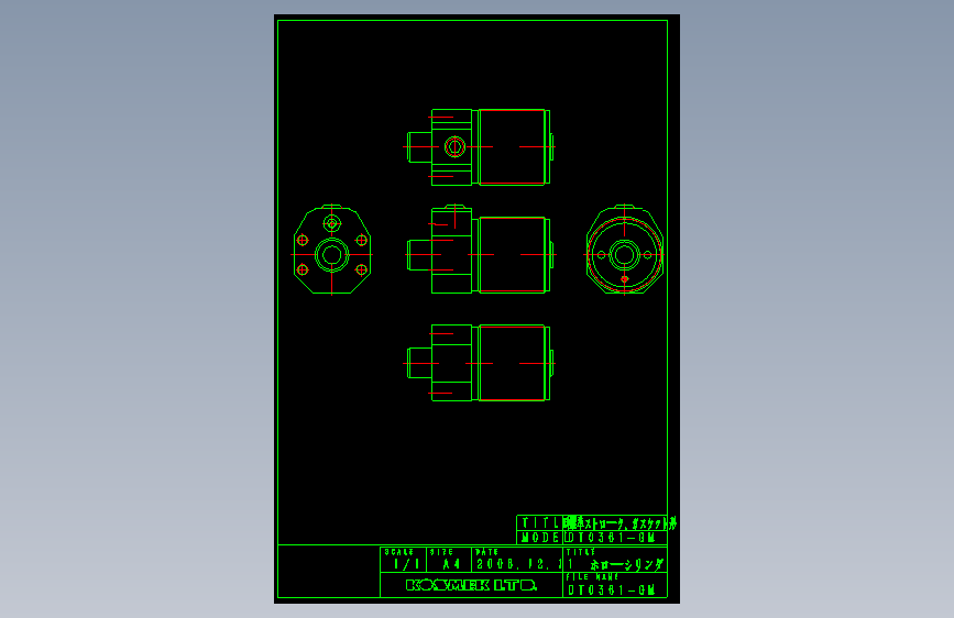 KOSMEKDT0361-GM_rev1多系列多零件图纸模型