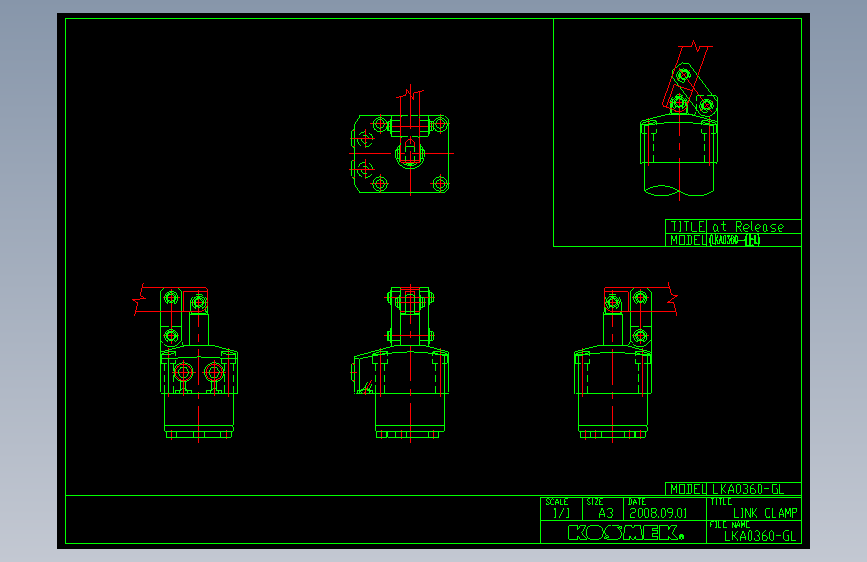 KOSMEKLKA0360-GL多系列多零件图纸模型