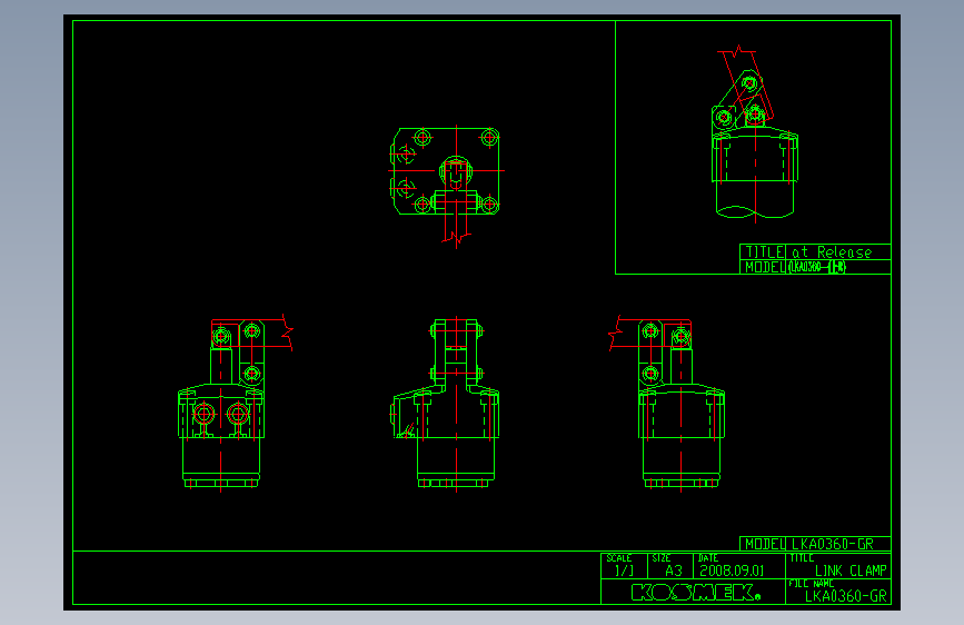 KOSMEKLKA0360-GR多系列多零件图纸模型